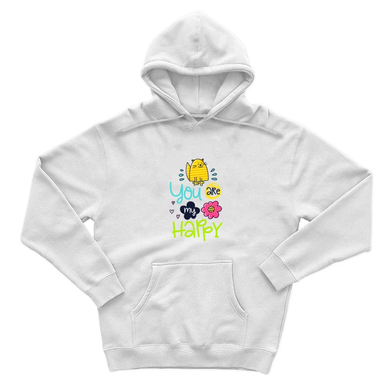 Chat mignon et message joyeux Homme Sweat à capuche