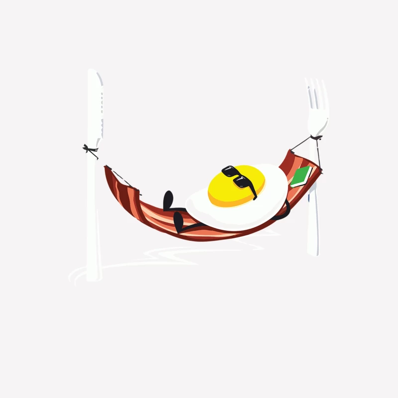 Sunny Relaxation: Hammock and Smiley Face with Sunglasses Female T-Shirt