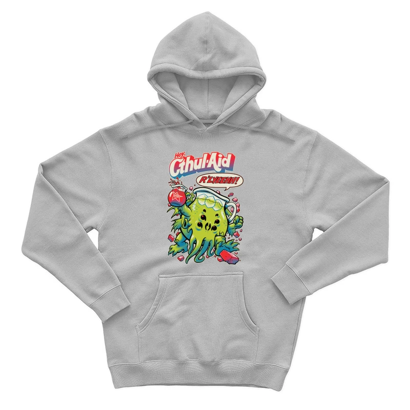 Hey Cthul-Aid: A Lovecraftian Drink Parody Male Pullover Hoodie