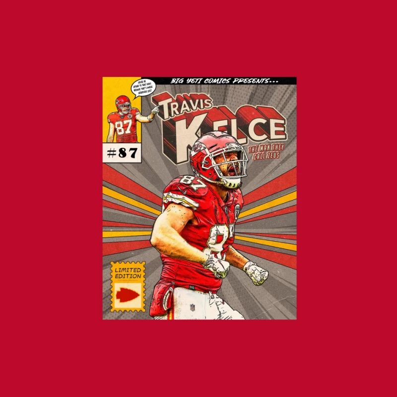 Football - Kansas City Chiefs - Comic Book Mockup - TRAVIS KELCE Pin