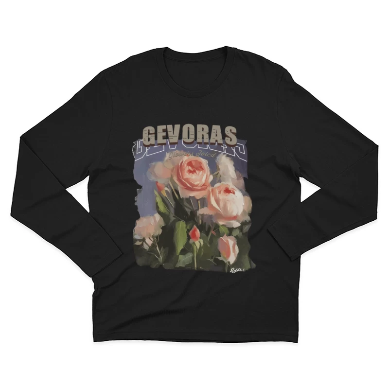 Rosenblüten Kunst auf Gevoras Herren Langarm T-Shirt