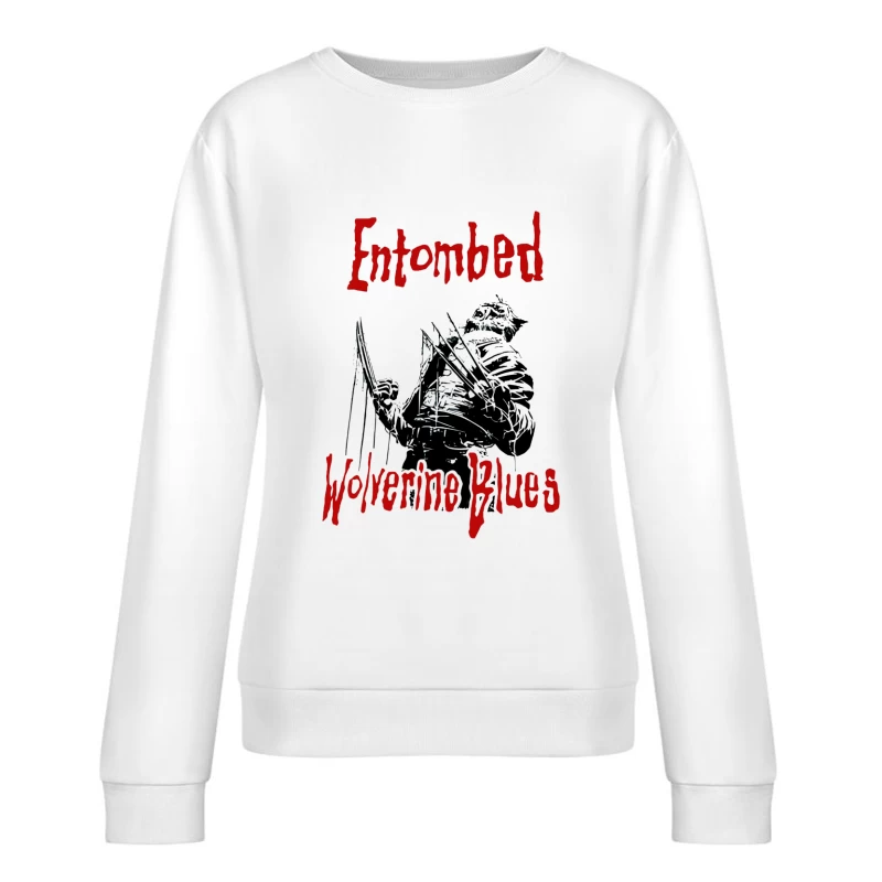 Entombed Wolverine Blues Retro Female Pullover Sweatshirt