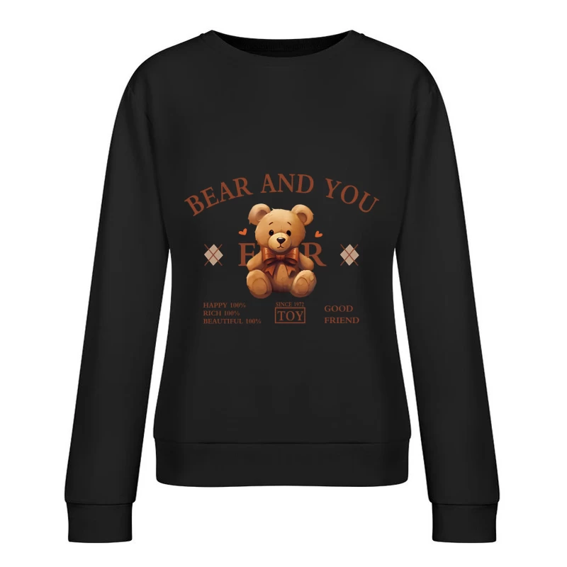Niedlicher Teddybär für Freundschaft Damen Pullover Sweatshirt