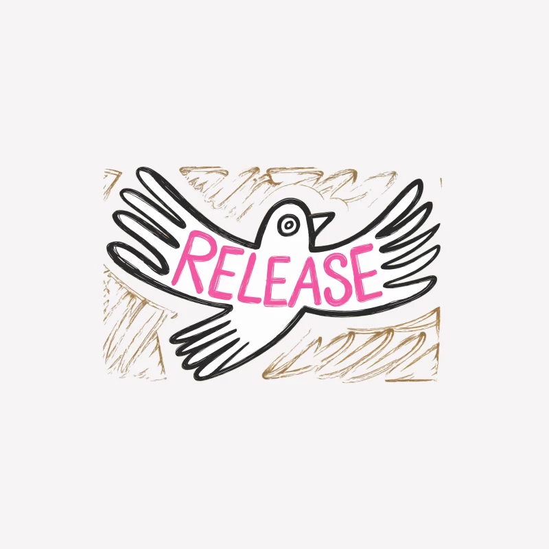 Sketched Dove of Release: Symbol of Freedom and Peace Male T-Shirt
