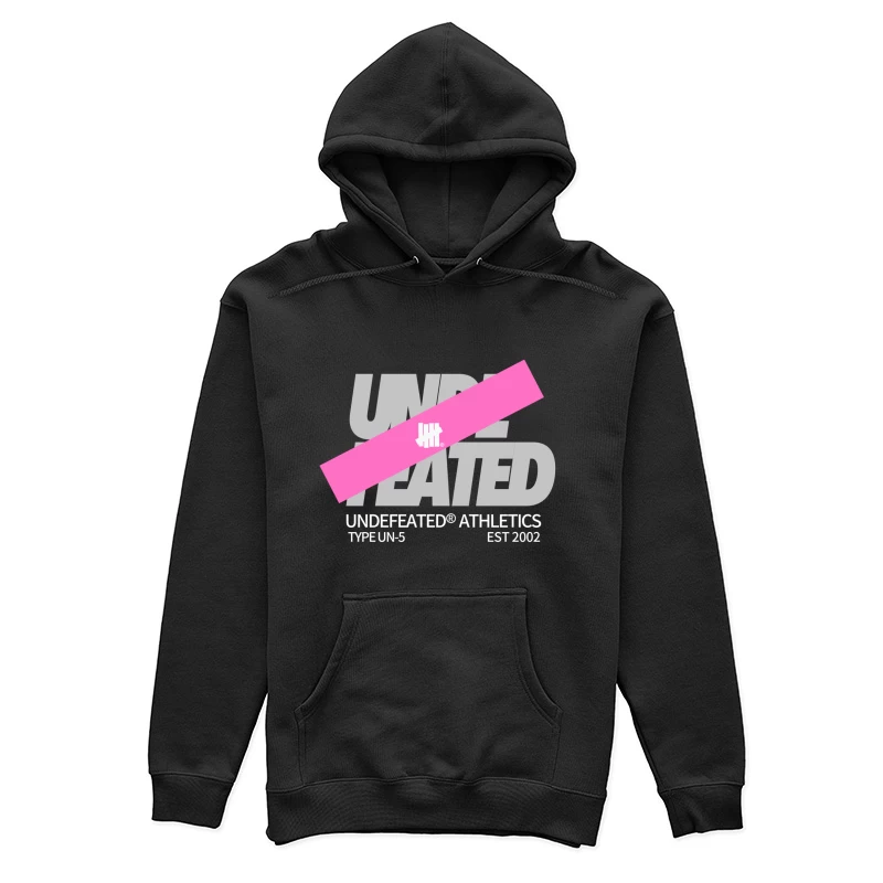 Undefeated Athletics Logo Design mit pinkem Balken Damen Pullover Hoodie