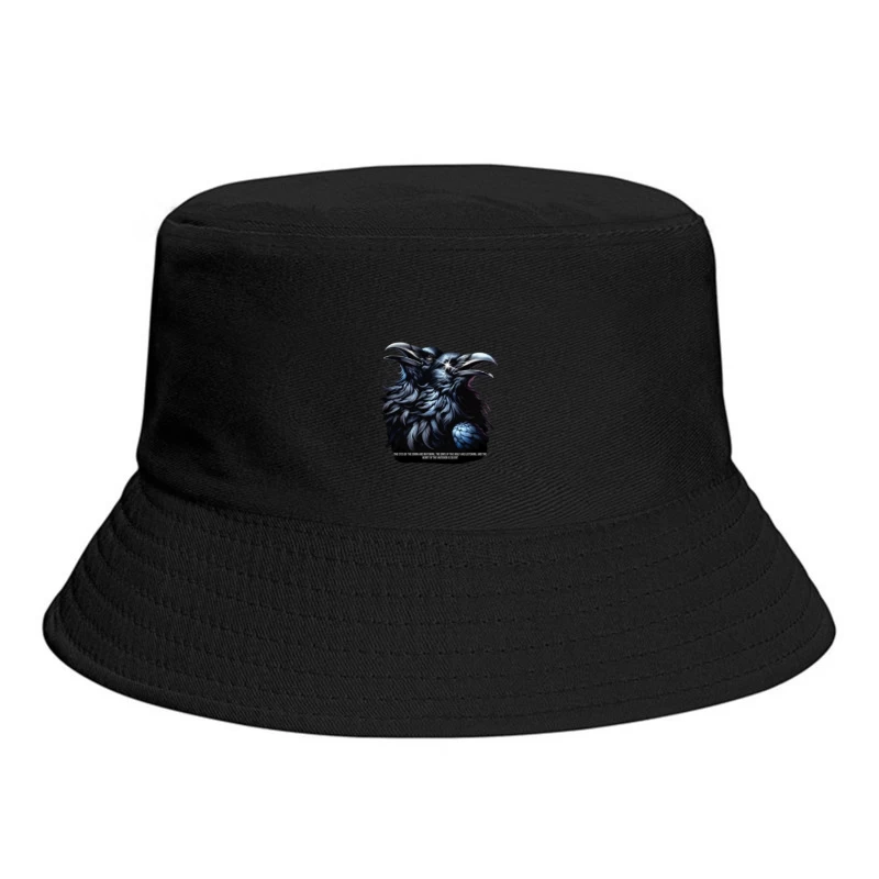 Gothic Raven Art with Game of Thrones Quote Bucket Hat