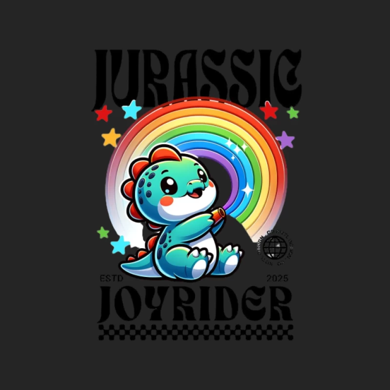 Niedlicher Dinosaurier mit Regenbogen Herren Pullover Sweatshirt
