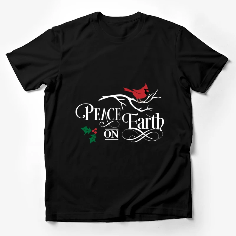 Carte de Vœux avec Rouge-gorge et Houx Homme T-Shirt