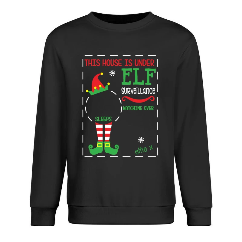 Surveillance par lutin pour Noël Homme Sweat-shirt à enfiler