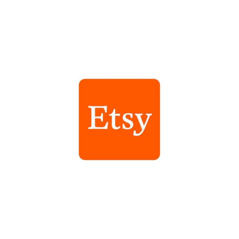 Etsy Official Logo - Orange Square E-commerce Marketplace Icon Travel Mug