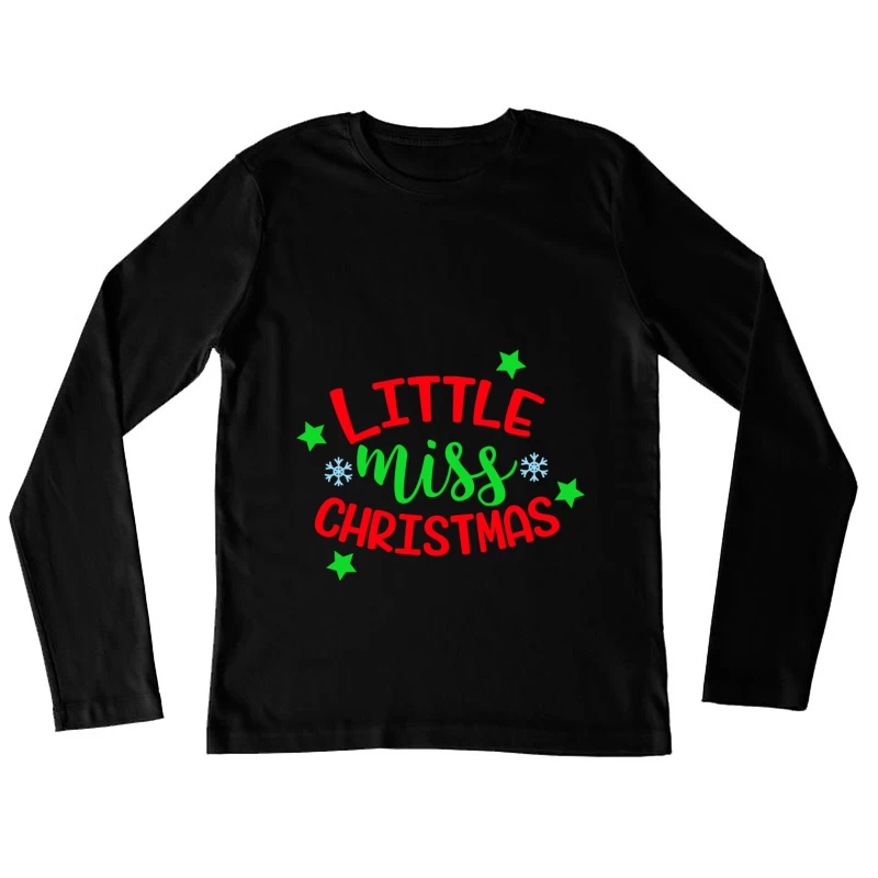 Petite Miss Noël festive Femme Manches Longues T-Shirt