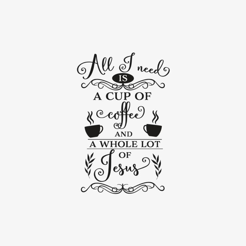 Tout ce dont j'ai besoin : café et beaucoup de Jésus Femme Manches Longues T-Shirt
