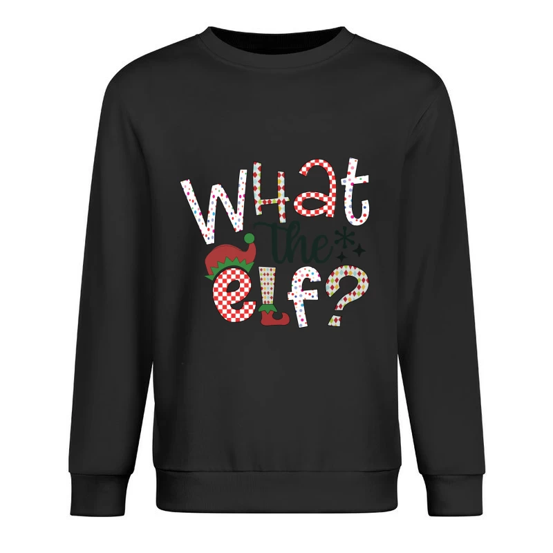 Expression drôle de Noël avec lutin Homme Sweat-shirt à enfiler
