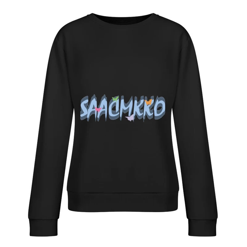 Bunte Schmetterlingsgrafik Damen Pullover Sweatshirt