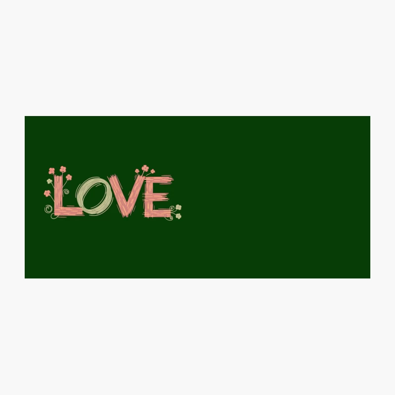 Hand-Drawn Floral Love Typography in Pastel Colors Coffee Mug