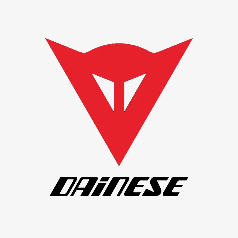 Dainese Motorcycle Gear Brand Logo in Red Male Long Sleeve T-Shirt