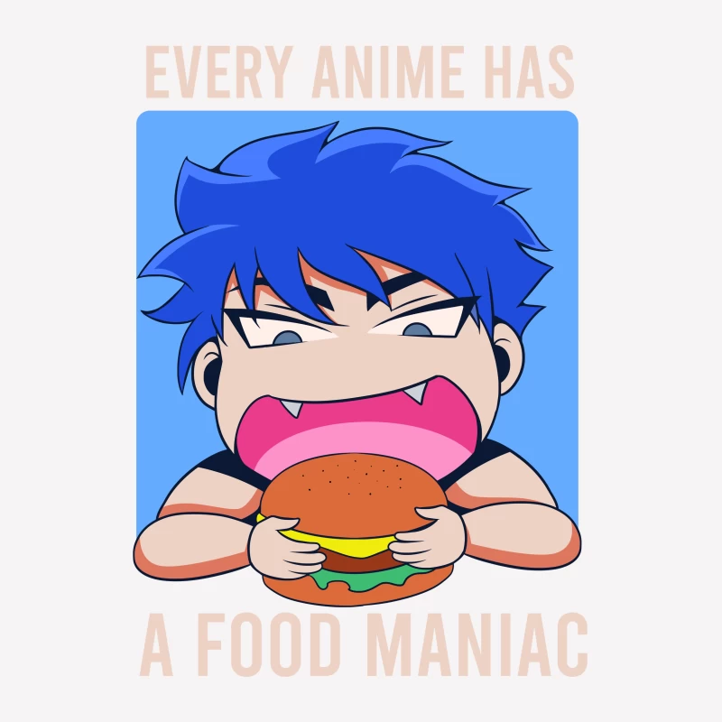 Food Maniac in Anime Female T-Shirt