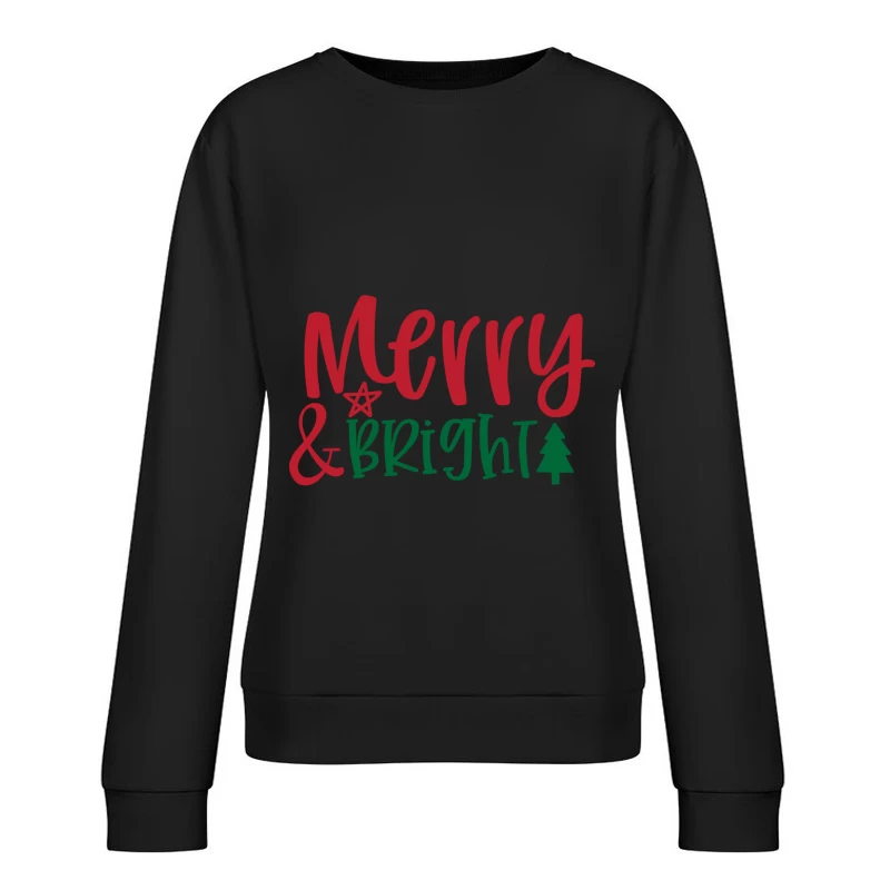 Conception de Noël joyeux et lumineux Femme Sweat-shirt à enfiler