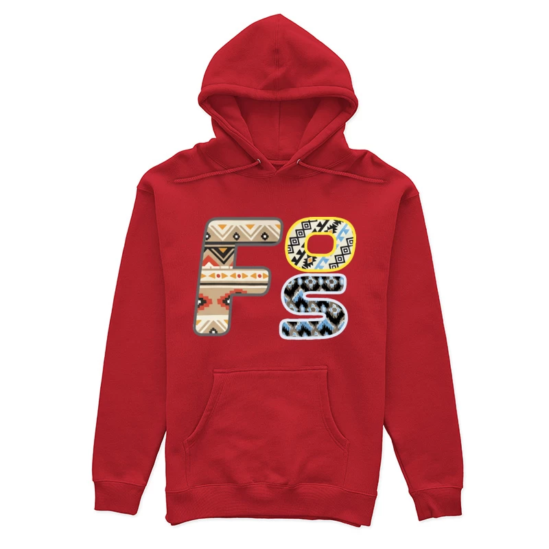Bunter Tribal Initialen Damen Pullover Hoodie