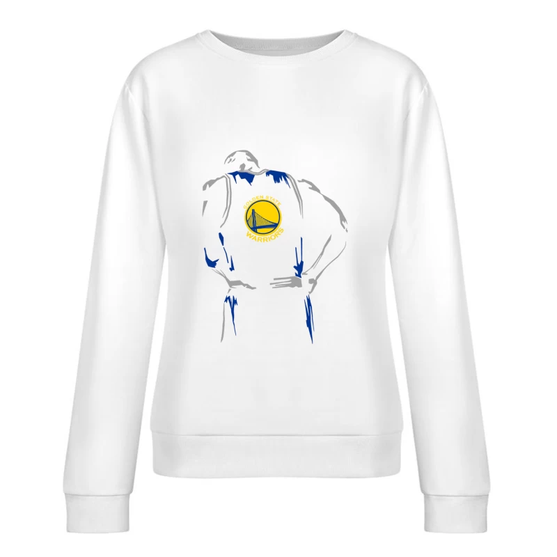 Golden State Warriors Basketball Silhouette Damen Pullover Sweatshirt