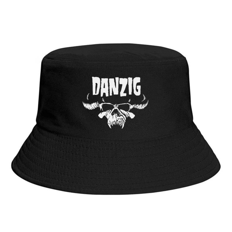 Danzig Band Gothic Skull Logo Design Bucket Hat