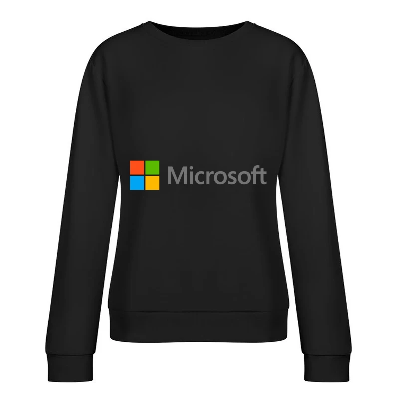 Microsoft Corporation Official Logo Design Female Pullover Sweatshirt