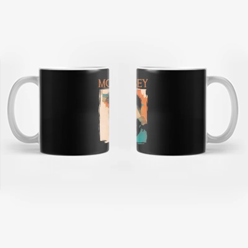 Artistic Watercolor Portrait with Morrissey Typography Coffee Mug