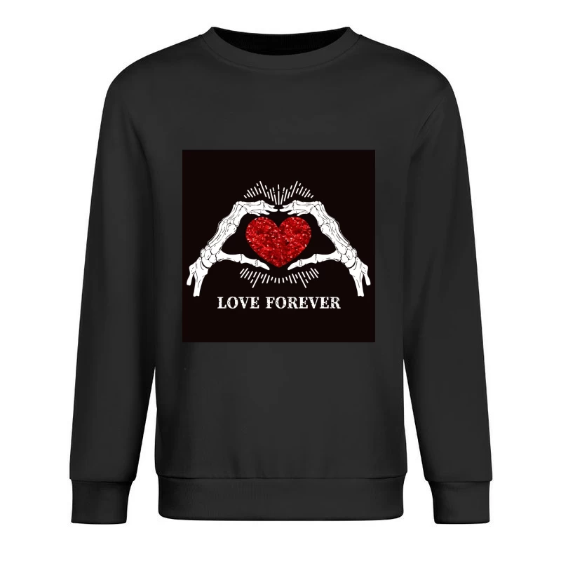 Skeletthände bilden ein Herz Herren Pullover Sweatshirt