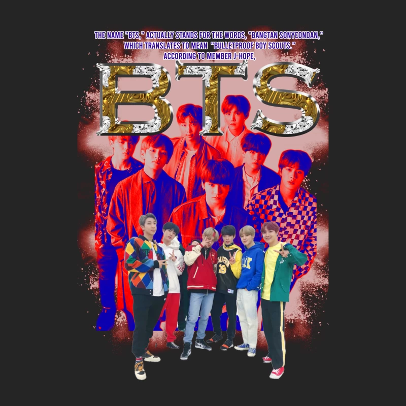 BTS Group Members and Name Meaning Male Pullover Sweatshirt