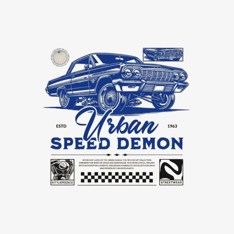 Urbaner Geschwindigkeitsdämon Auto Design Herren Pullover Sweatshirt