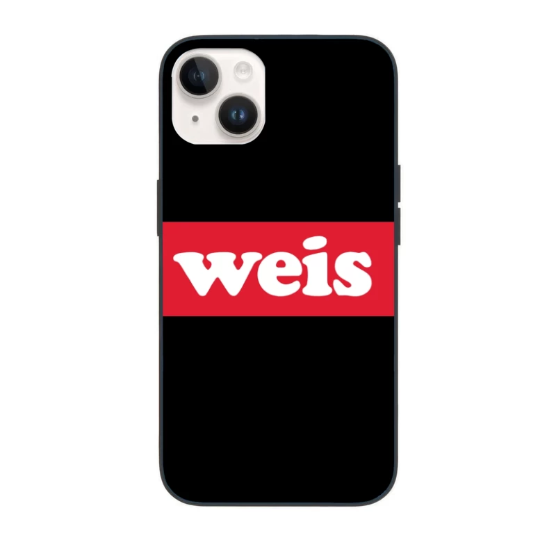 Weis Markets White Logo on Red Background iPhone Case