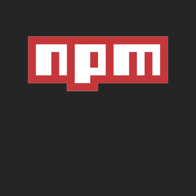 NPM (Node Package Manager) Logo in Red and White Male Pullover Sweatshirt