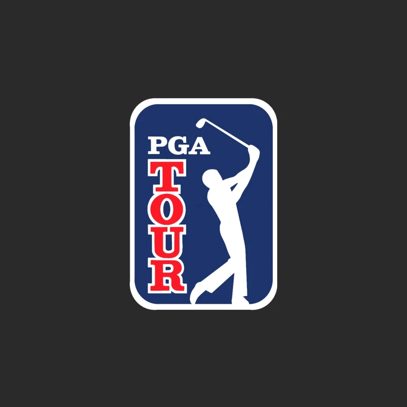 Official PGA Tour Professional Golf Logo with Silhouetted Golfer Baseball Cap