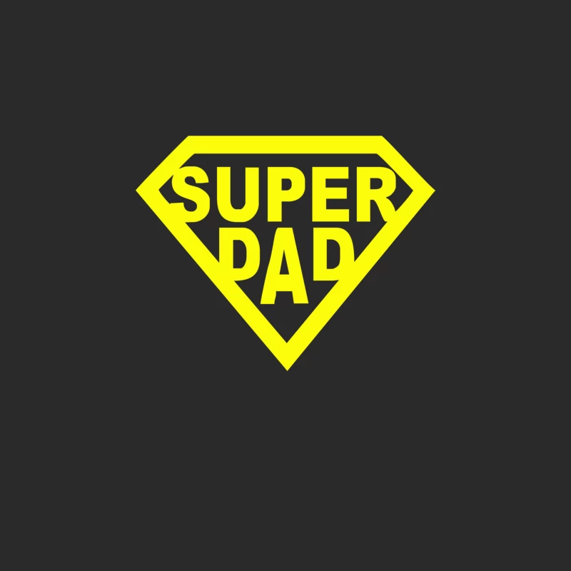 Yellow Superhero-Inspired "Super Dad" Diamond Logo Baseball Cap