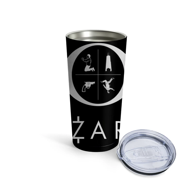 Ozark TV Series Logo with Symbolic Elements Travel Mug