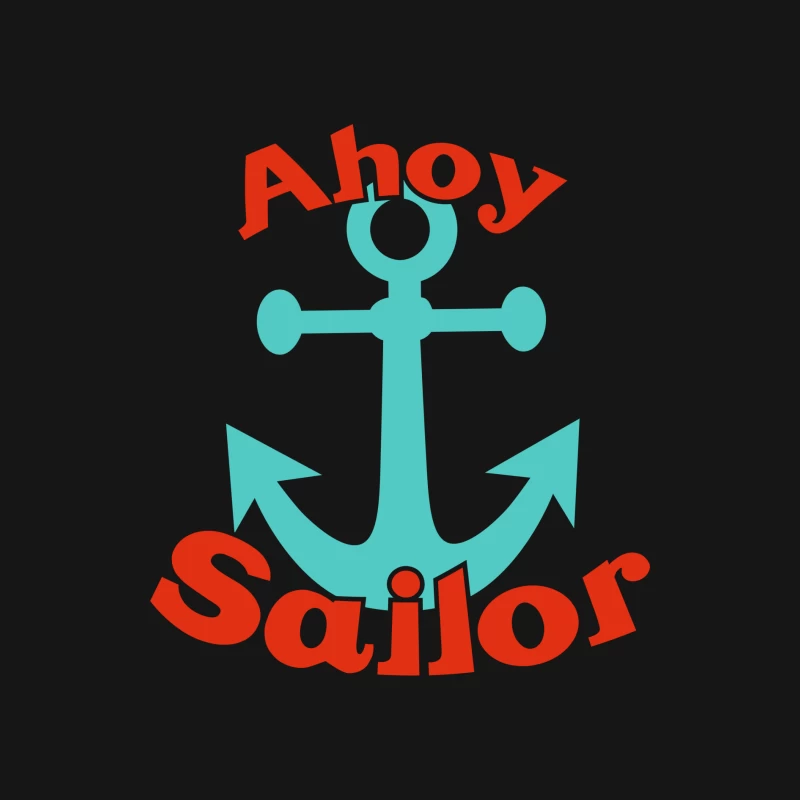 Ancre maritime avec texte Ahoy Sailor Homme Manches Longues T-Shirt
