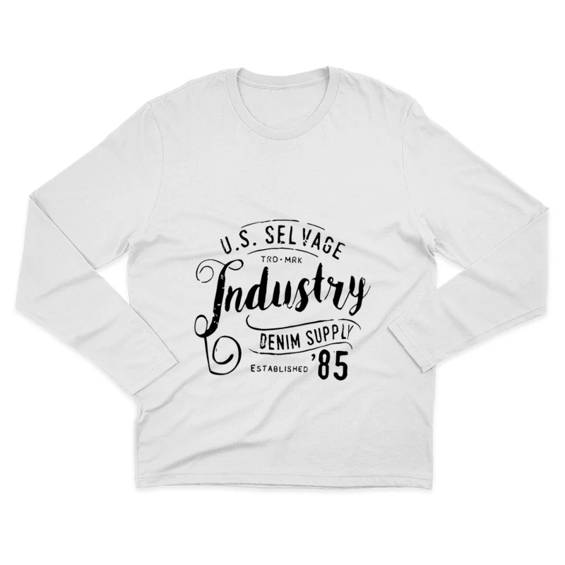 U.S. Selvedge Denim Industrie-Design von '85 Herren Langarm T-Shirt