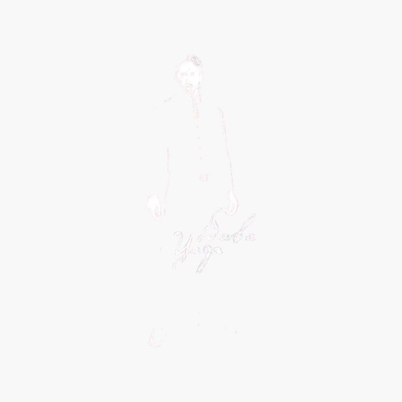 Faint Minimal Sketch with Signature Cotton Tote Bag
