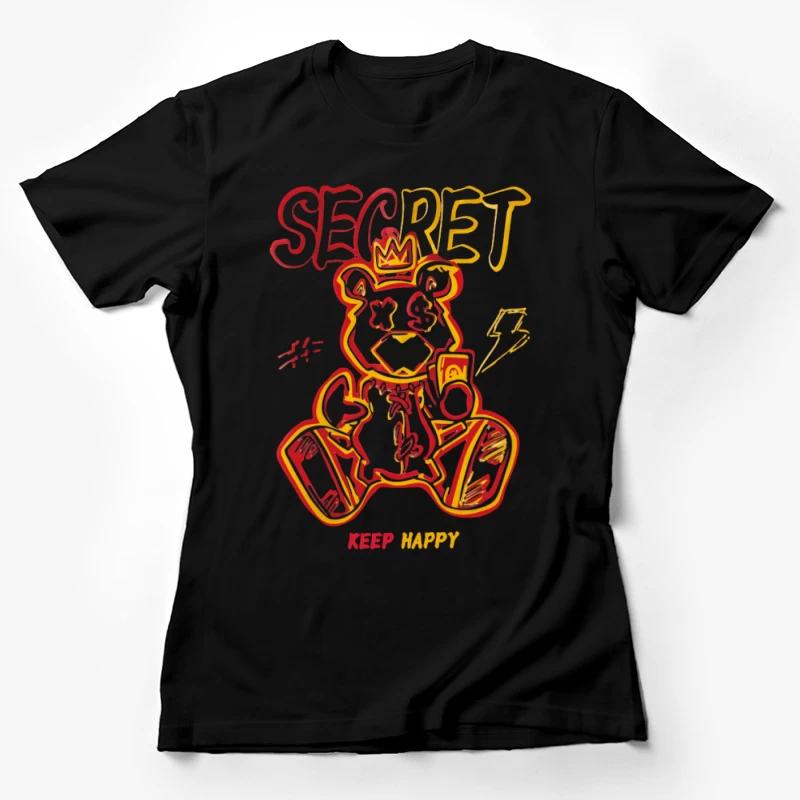 Geheimer Bärenkönig Pop-Art Damen T-Shirt