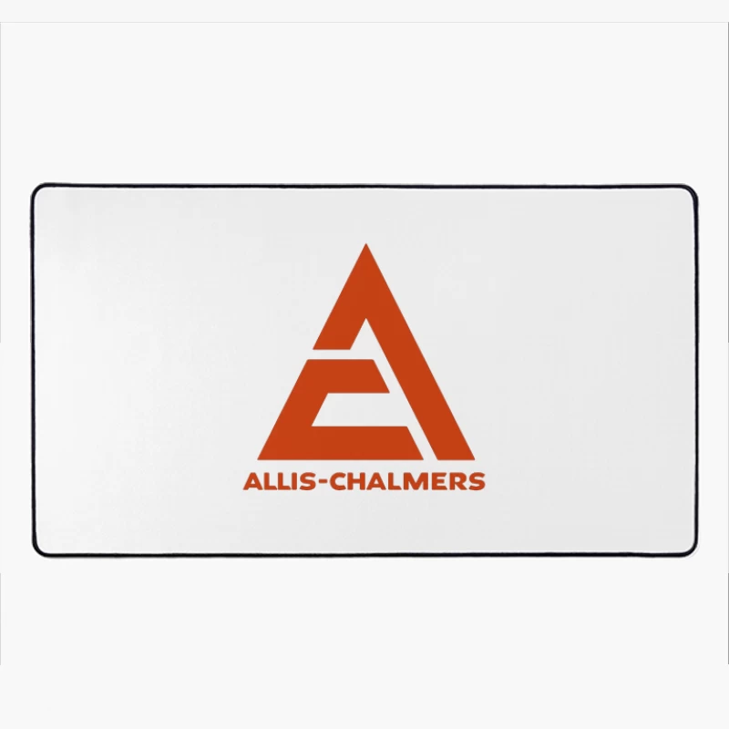 Vintage Allis-Chalmers Industrial Company Logo with Red Triangle Design Desk Mat