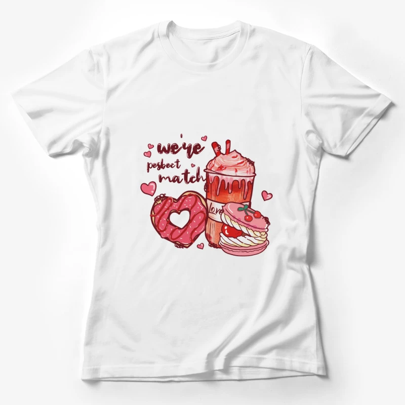 Süßes Paar-Design Damen T-Shirt