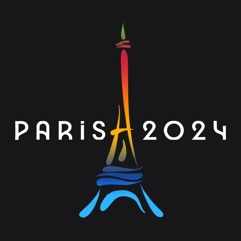 Logo der Olympischen Spiele Paris 2024, Eiffelturm, Regenbogenfarben Herren Pullover Hoodie