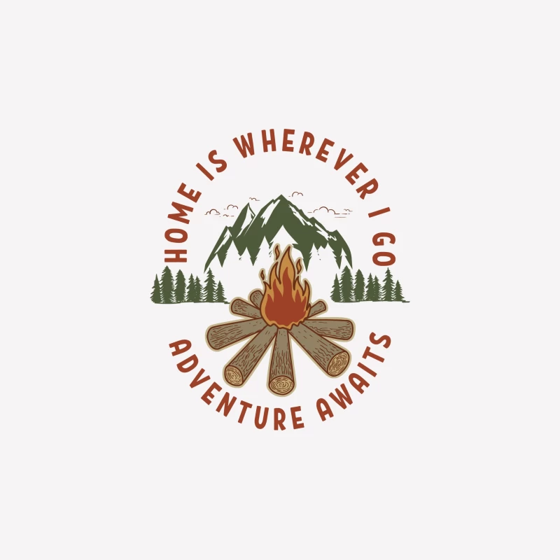 Abenteuer erwartet Lagerfeuer Herren T-Shirt