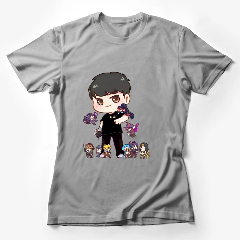 Chibi-Design mit Charakteren Damen T-Shirt