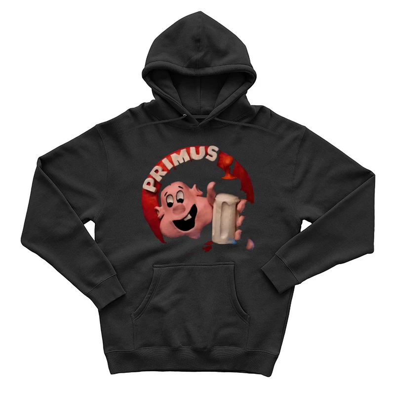 Vintage Primus Beer Mascot with Beer Mug Male Pullover Hoodie