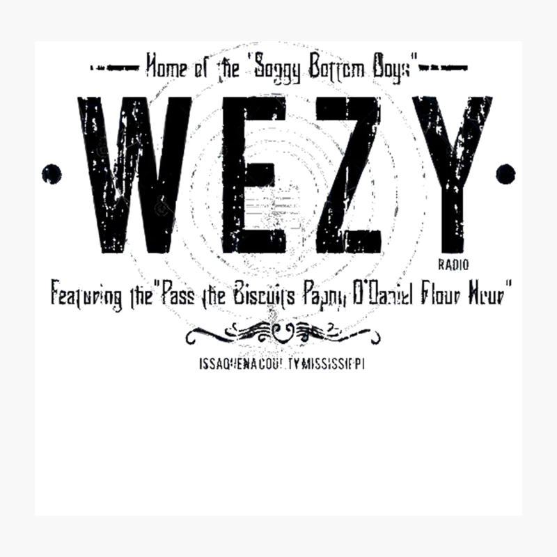 Radio Station WEZY Throw Pillow