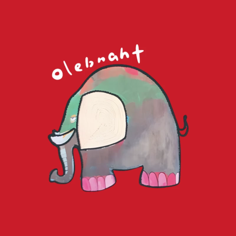 Éléphant de dessin animé coloré Homme Sweat à capuche