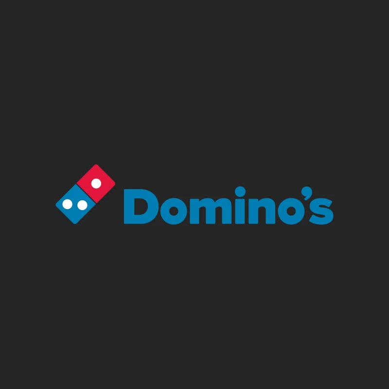 Domino's Pizza Corporate Logo in Blue and Red Male Pullover Sweatshirt