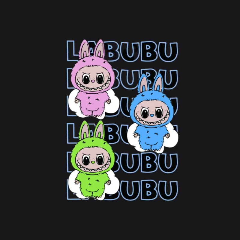 Sourires colorés des personnages LiBubu Femme Sweat à capuche