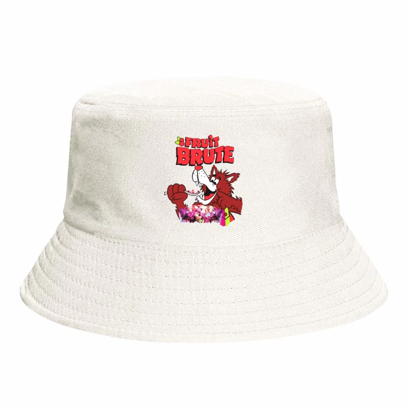 Vintage Fruit Brute Monster Cereal Mascot Logo Bucket Hat